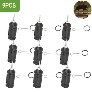 9pcs Perimeter Trip Alarm,Trip Alarm, Camping Trip Wire Alarm Device ,Early Warning Security System for Outdoor and Property Safety/Bear Deterrent  (Adapter Not Included