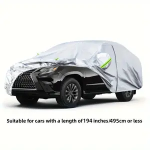 Heavy-Duty All-Weather Car Cover for Sedans & SUVs up to 200 Inches - UV Sun Protection, Dustproof, Scratch-Resistant with Reflective Strips | Sleek Camouflage Design, Universal Fit Vehicle Safeguard Safety