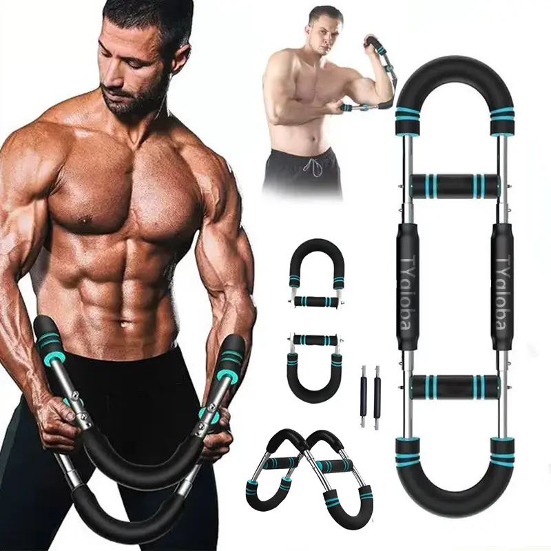 Arm Trainer, Adjustable Chest Workout Equipment, Arm Trainer for Men, Chest Trainer for Men, Shoulder Muscle Training, Portable Spring Resistance Home Fitness Equipment