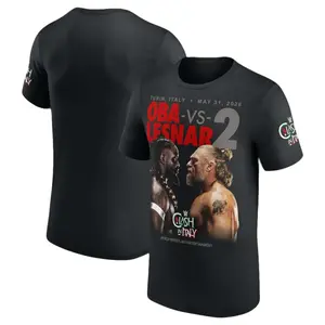 Men's Black Clash In Italy Oba Femi vs. Brock Lesnar 2 T-Shirt Professional Wrestler Tee For Man and Woman Unisex T-Shirt Hoodie Graphic Basic Cotton Tops Casual All Seasons