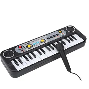 37 Key Keyboard Piano for Beginners with Microphone Educational Musical Instruments Portable Electronic Keyboard for Kids 37 Keys 8 Rhythms 24 Demo Tracks