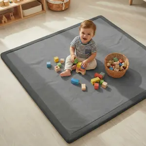 GRHomera Ultra Soft Memory Foam Play Mat 1.3'' inch ,Thick Non-Slip Crawling Mat Non-Toxic Velvet Playpen Mat for Living Room & Playpen 79"x59" Ideal for Safe Play