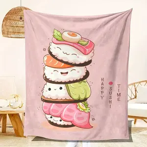 A Sushi Blanket That Looks Like Real Food, a Unique Food Cover, a Fun Gift for Boys And Girls, Suitable for All Seasons, Perfect for Beds, Sofas, Chairs, And Living Room Decor