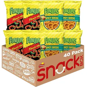 Funyuns Onion Flavored Rings, Spicy Queso and Flamin' Hot Variety Pack, 0.75 Ounce (Pack of 40)