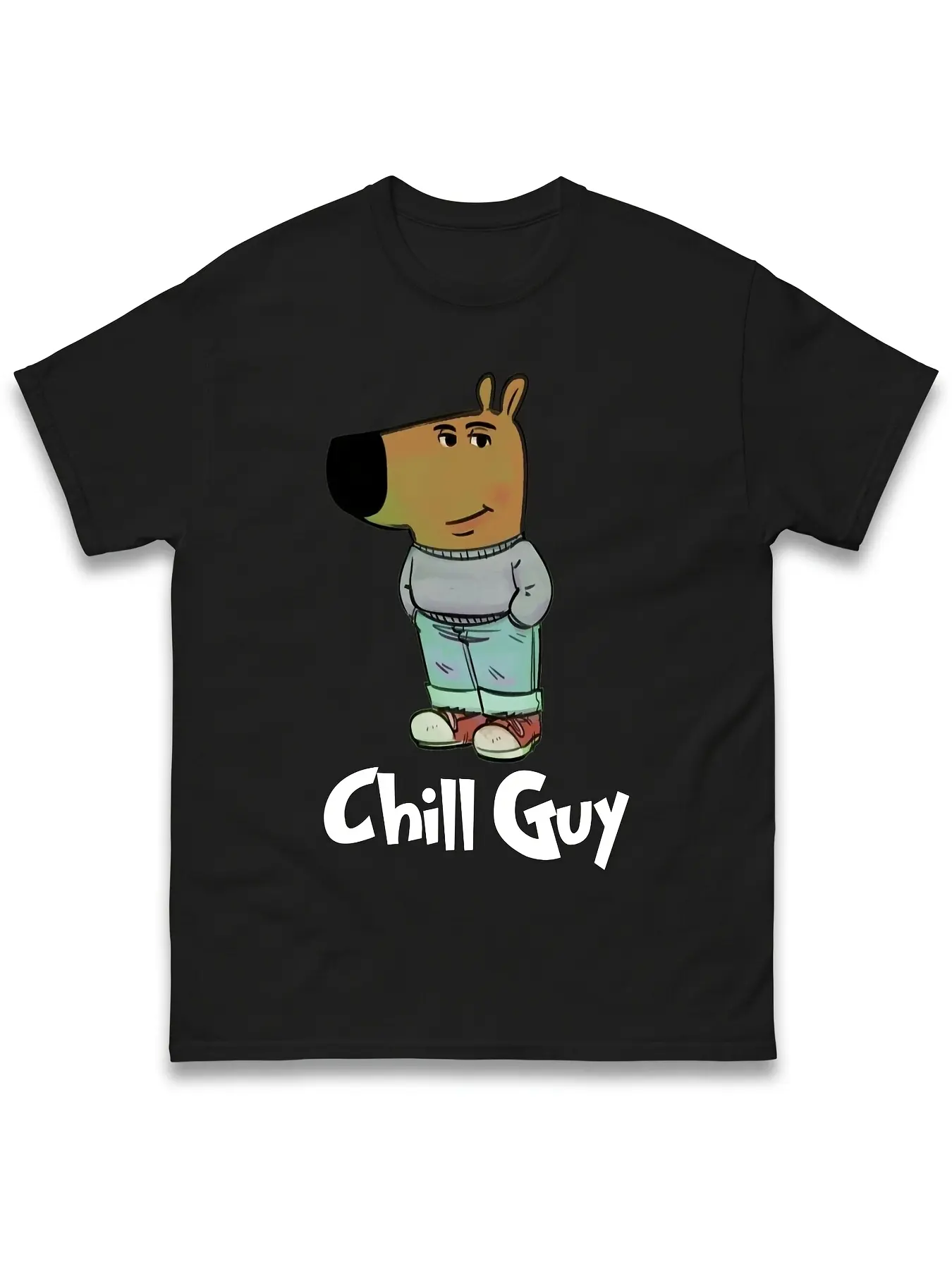 Chill Guy Funny Meme T-Shirt Unisex Cotton T-shirt for Men Fashion Men's Top for Daily Wear Casual Crewneck