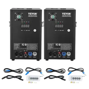 VEVOR Cold Spark Machine, 2 Pack 700W Output Fireworks Controllers, 6.6-16.4ft Adjustable Height, with Advanced DMX System, LED Screen, Portable Handle, Aluminum Alloy for Stage DJ Wedding Event, Party