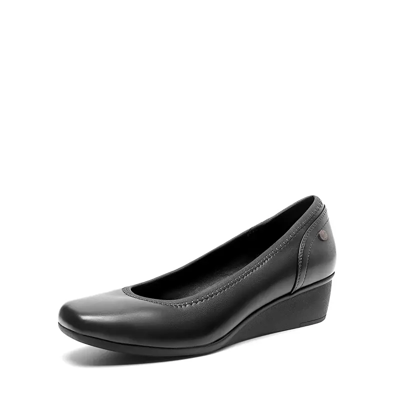 Dream Pairs Women's Elegant Square Toe Wedge Pumps - Women's Shoes, Elegant Heeled Shoes, Wedges, Slip-On Walking Footwear with Low Heel & Arch Support for Work, Walking Shoes, Design