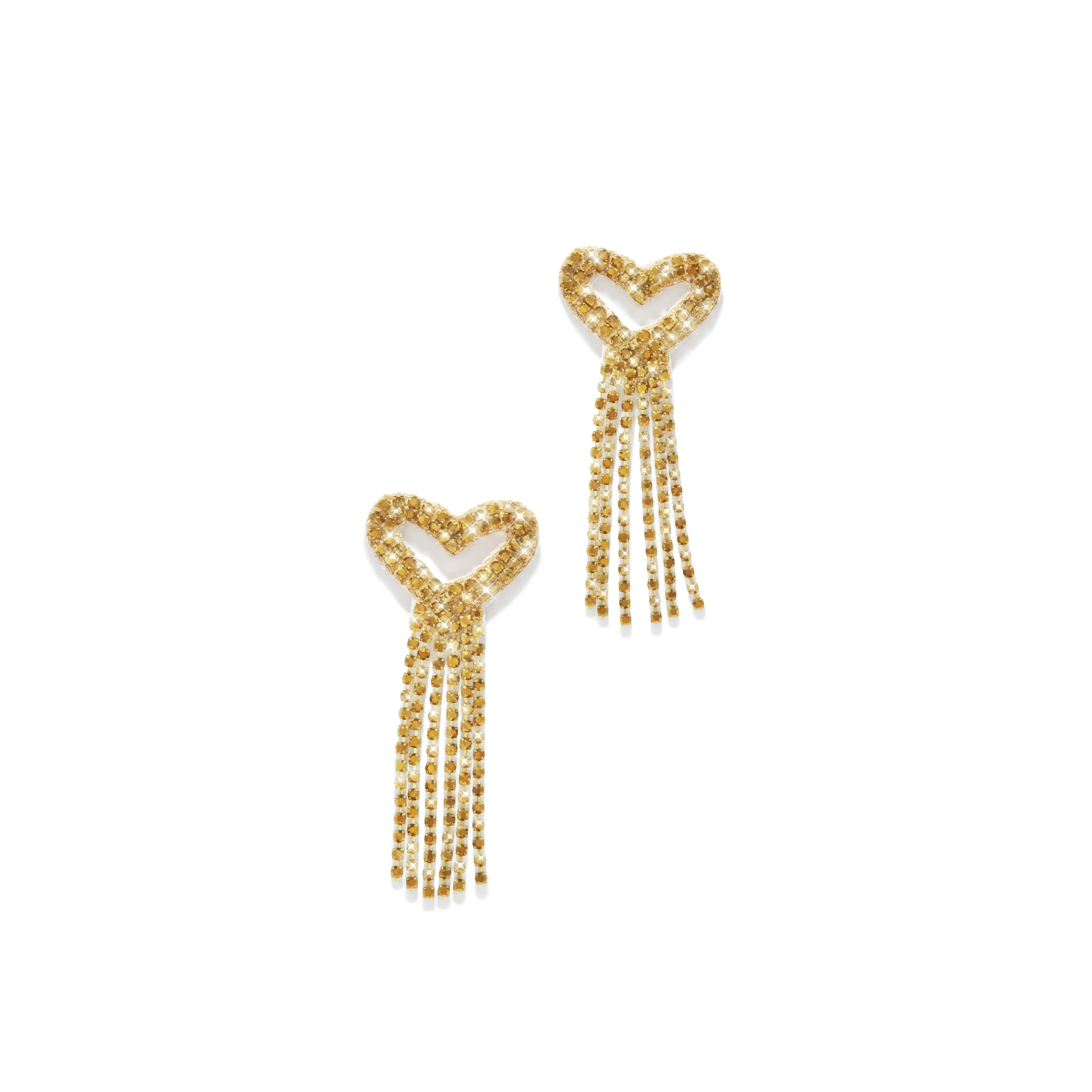 Mi Amore Embellished Dangle Earring - Gold