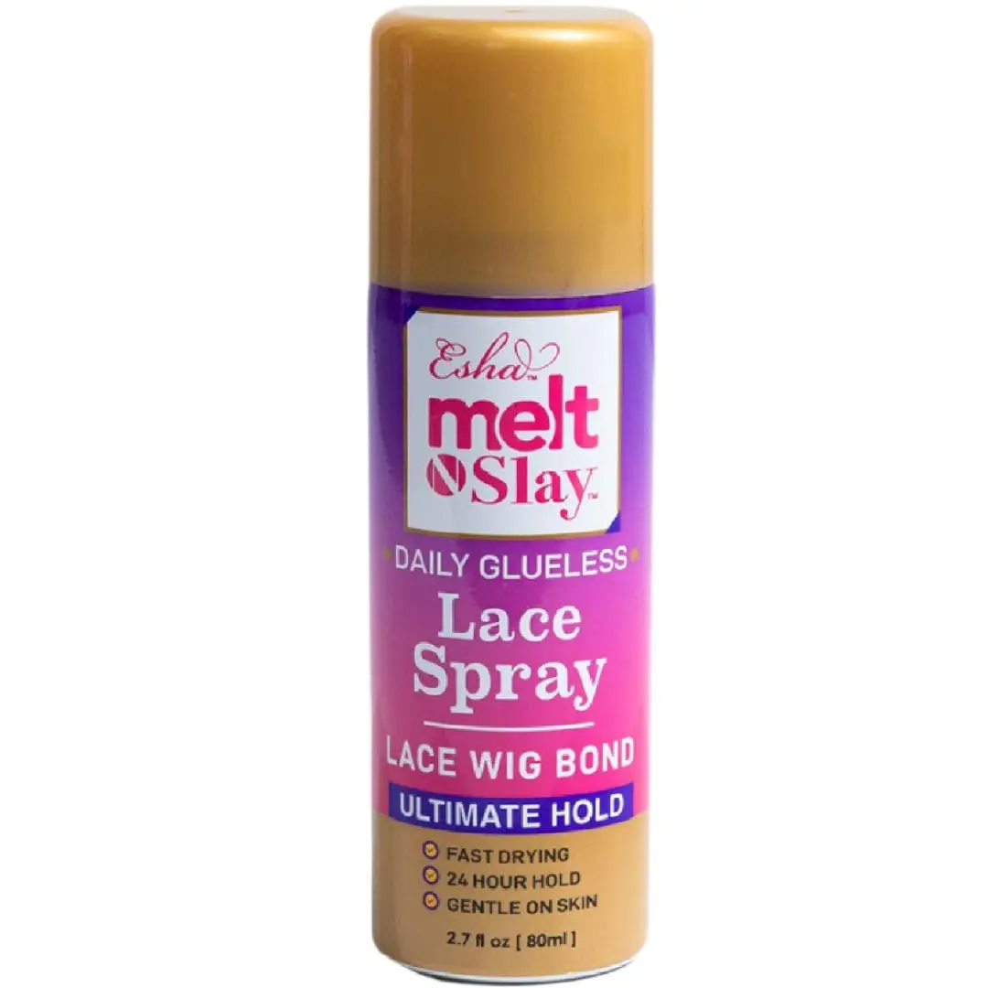 MELT N SLAY Glueless Lace Spray -  Hold,  & Water Resistant, Long-Lasting Secure Grip for Lace Wigs, Invisible Matte Finish & Edge Protection (80ML)