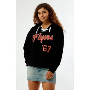 WILD COLLECTIVE Women's x NHL Philadelphia Flyers Lace-Up Hoodie