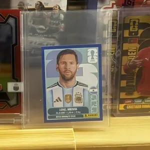 Lionel Messi Blue Parallel Panini Sticker