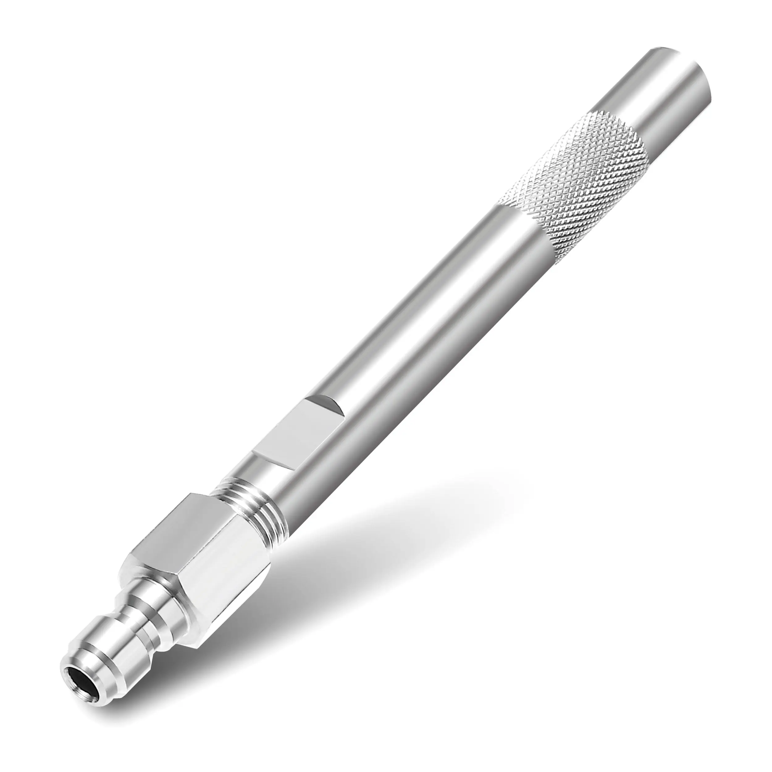 JOEJET Polished Finish Stainless Steel Pressure Washer Chemical Nozzle - 1/4" Quick Connect Plug, High Reach Remote Atomizer Spray Nozzle Tips, Ladder Saver Compatible, 1000-6000 PSI, 3.5-6 GPM, for Car Washing