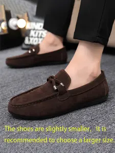 Men's Loafers New Casual Shoes Slip-On Boat Shoe Low Top Suede Rubber Business Formal Flats All Season Comfortable Footwear