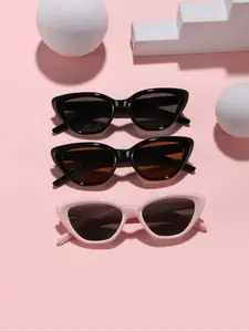 Kids Cat Eye Sunglasses Set, High Quality UV Protection, Lightweight PC Frame, Casual Style for All Seasons, Perfect Gift Idea