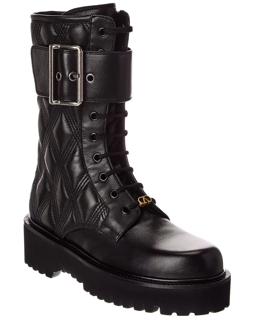 Valentino VLogo Quilted Leather Boot Valentino VLogo Quilted Leather Boot