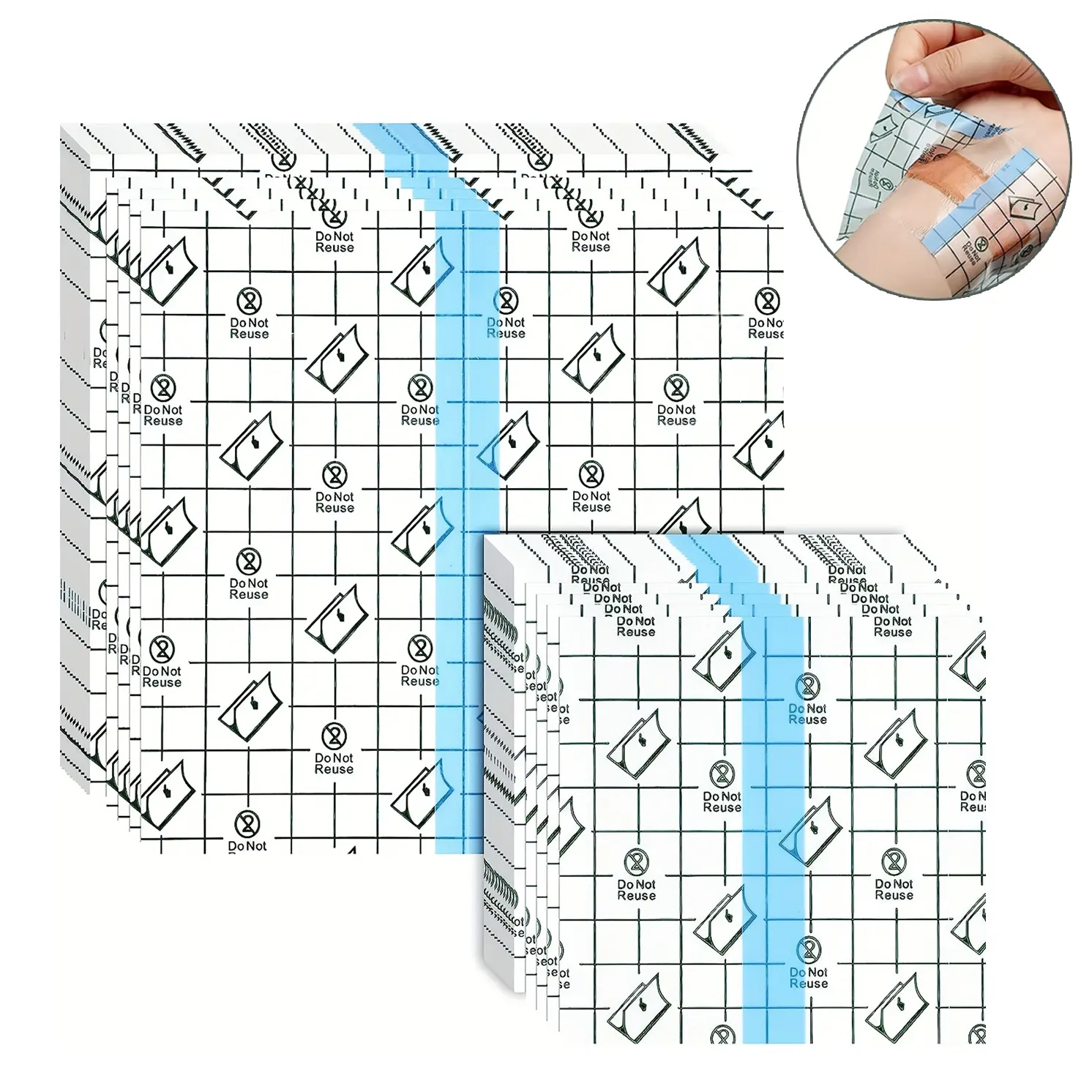50pcs Waterproof Wound Patches, Transparent PU Film Bandage, Breathable Shower Protection, All Season Universal Sports Gear, Adhesive Bandage Wrap, Water Proof Bandages, Bandages For Wounds
