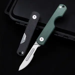Multi functional EDC folding knife, mini pocket, suitable for outdoor emergency situations.