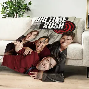 Band Big Time Rush Blanket Plush Nap Sofa rug for Living Room Warm Office Bedroom Suitable for beds and sofas can also be given as a gift