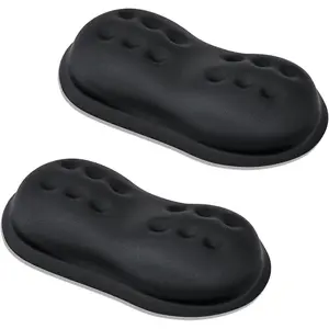 2 Pack  Wrist Rest,  Desk Wrist Pad for , Comfortable Computer  Wrist Support with Memory  Fillings, Non-Slip Base (Black)