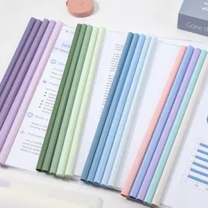 Baytory 40 Pack Clear Report Covers with Sliding Bar, Multi-Color Project Folders for A4 and Letter Size Paper, Resume Presentation Binder for School and Business, Office Stationery Supplies