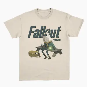 Retro F4llout Time Vintage Shirt F4llout Inspired Time Tee Unisex Classic Cotton Fallout Game Shirt Modern Cotton Tee