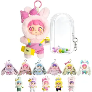Kawaii  Plush Doll Not  with Display Case   Purse Cute Pendant Plush Bag Charm for Backpack Decor Birthday Graduation Gifts (Bunny)