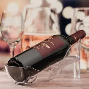 Fridge Wine Saver -Elegant Clear Wine Bottle Holder for Optimal Storage and Display with Stylish Design