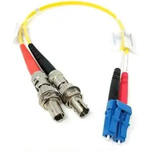 1ft Fiber Optic Adapter  LC (Male) to ST (Female) Singlemode 9/125 Duplex