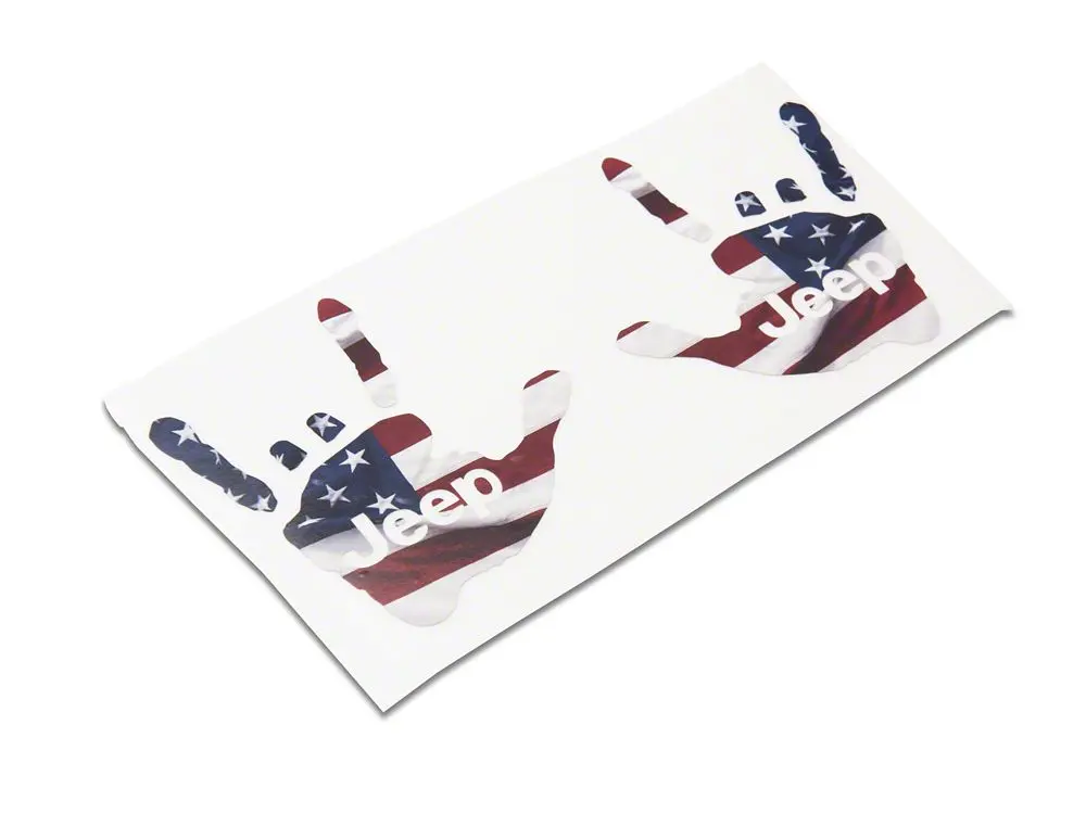 Jeep Licensed by RedRock Jeep Metal Decal; Real Flag (20-25 Jeep Gladiator JT)