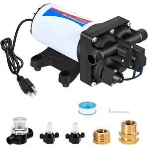 110V AC  Water  Transfer Pump 5.5GPM 70PSI 110Volt  Demand Self-priming Diaphragm Water Pump with   for RV Garden Irrigation   Washing Rain Barrel