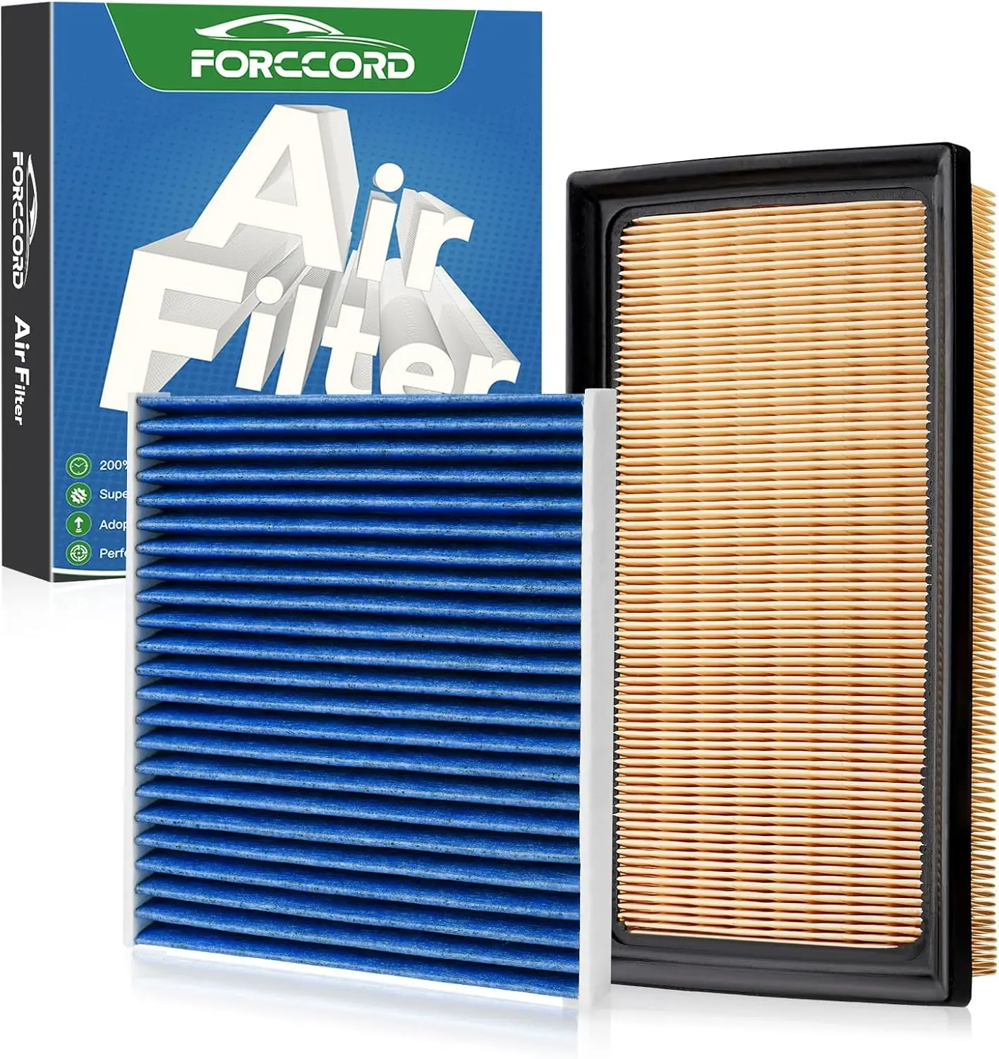 FORCCORD Cabin & Engine Air Filter Fit for RAV4 Hybrid (2019-2025), Camry Hybrid (2018-2025 2026), Highlander Hybrid (2020-2025), Sienna Venza (2021-2025), RAV4 Prime (2021-24) Replace#CF12157 CA12289, Replacement, Automotive, Filter Pack