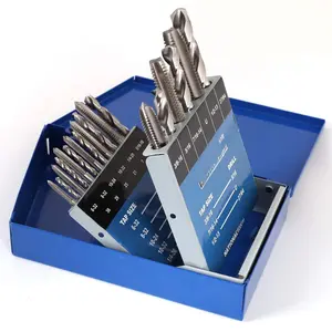 Drill and Tap Sets, HSS Jobber Length Drill Bits with Metal Indexed Case | 18-, 6-32 to 1/2"-13 Tap Sizes