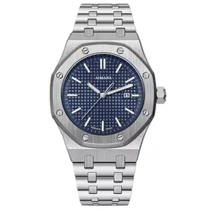 AIMANA 2025 Swiss Luxury Men's Watch Waterproof Luminous Quartz Wristwatch with Calendar Pointer Display 41mm Dial 7mm Thickness Perfect Gift for Daily Wear