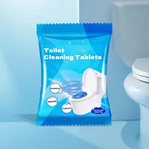 Automatic toilet cleaner tablets, portable toilet cleaner for home use, powerfully removes stubborn stains, long-lasting deodorization, and features a refreshing dual-color fragrance. Deodorizer