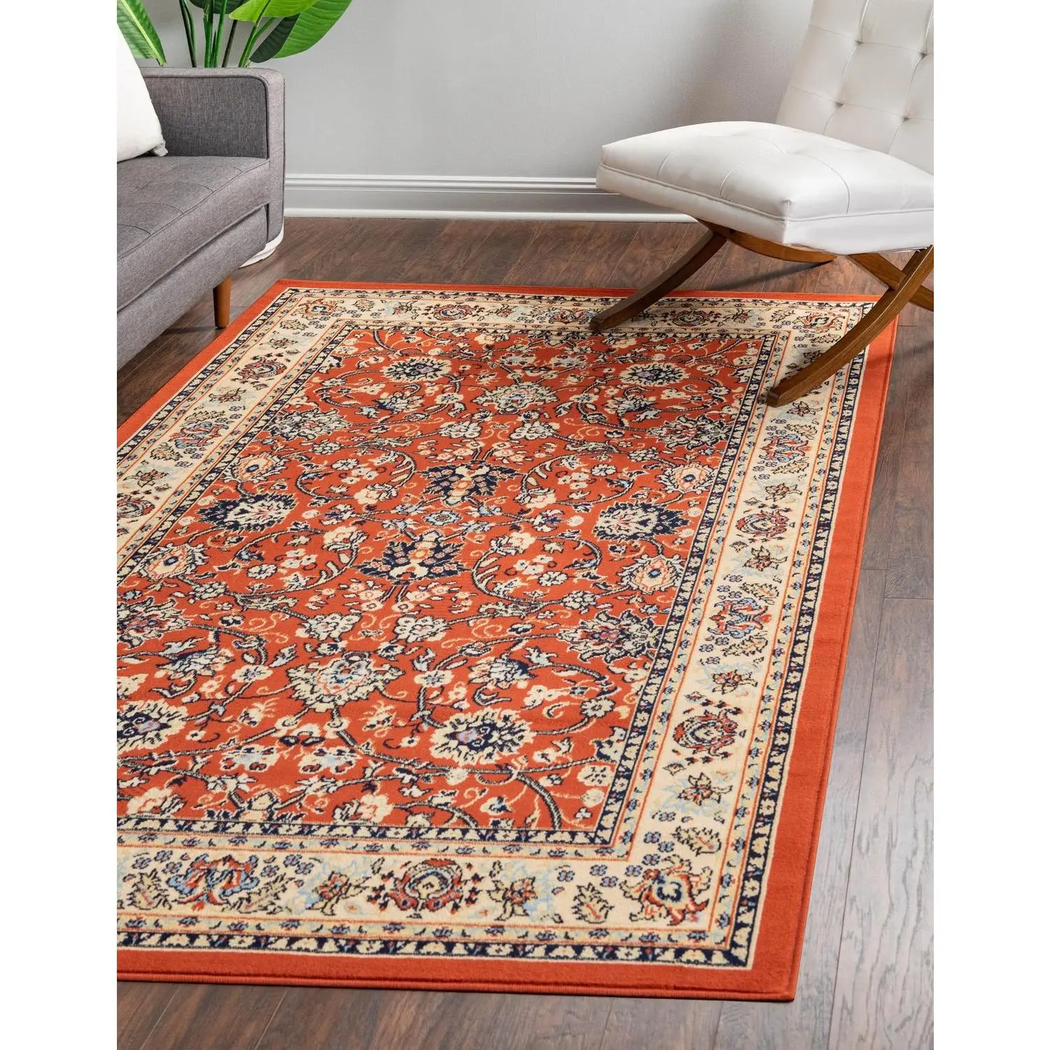 Terracotta Kashan Design Rug Terracotta Kashan Design Rug