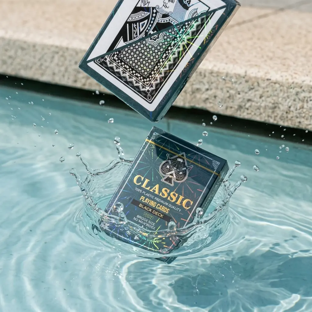 Waterproof Playing Cards – Durable Plastic Poker Cards, Washable Deck for Casino Games, Travel, Outdoor Activities & Family Game Nights