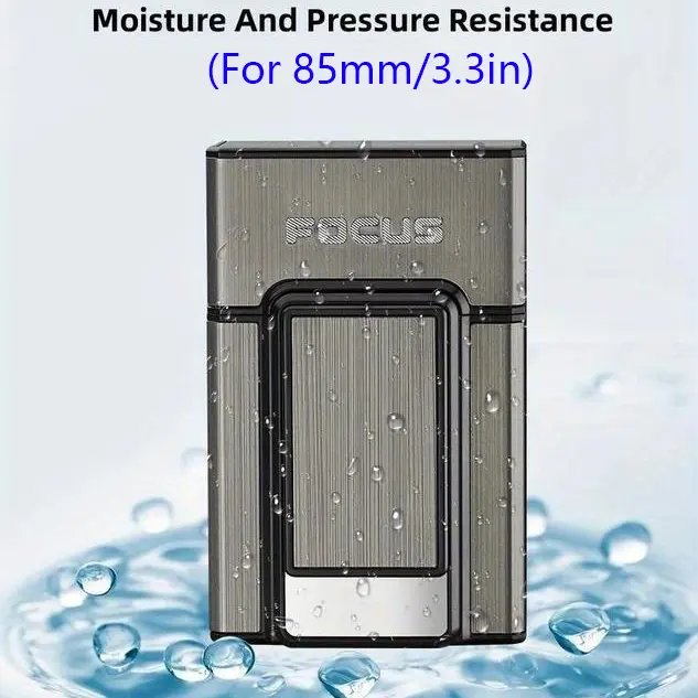 Metal Aluminium-ABS 2-in-1 Portable Organiser Storage Box with Lid, 85mm King Size Durable Mini Case with USB Charging, for Small Accessories, Ideal Lighter Accessory Gift (Not for 100s), Everyday Carry Items