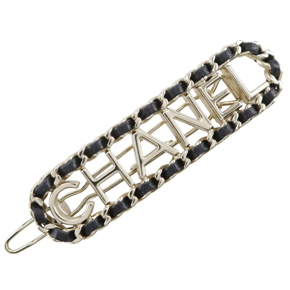 Pre-owned CHANEL Others Small Leather Goods Logo Chain Barrette Barrette
