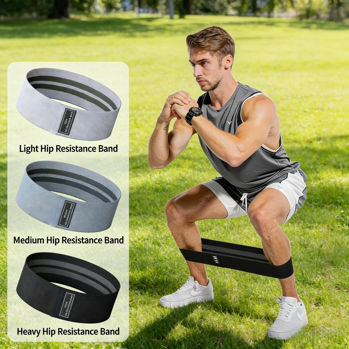 3 Pack Resistance Band Set, Pull Up Assist Bands Natural Latex Elastic Fitness Bands Resistance Band for Yoga Pilates Strength Training Home Gym Workout, Light / Medium / Heavy Hip Resistance Band