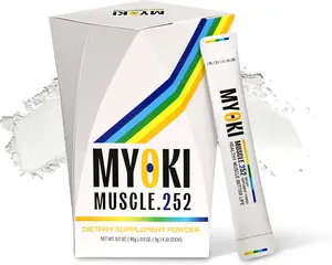 MYOKI Muscle Support Powder – Science-Backed Supplement for Lean Muscle Strength & Mobility – Novel Formula for Muscle Health & Loss Support – 0.1 oz / 3 g Stick Packs, 30 Count