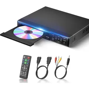 DVD Player, 1080P Region Free DVD Players for TV with HDMI/RCA Output, DVD CD Player for  Built-in PAL/NTSC Support USB Input