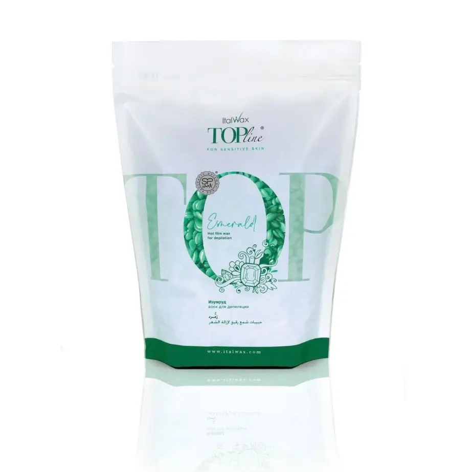 Synthetic Poly Hard Wax Beads, Emerald Aesthetic Film Wax for Gentle Hair Removal on Sensitive Skin, Maximum Flexibility for Large Areas, 200g, Body Care, Translucent, Waxing, Cosmetic