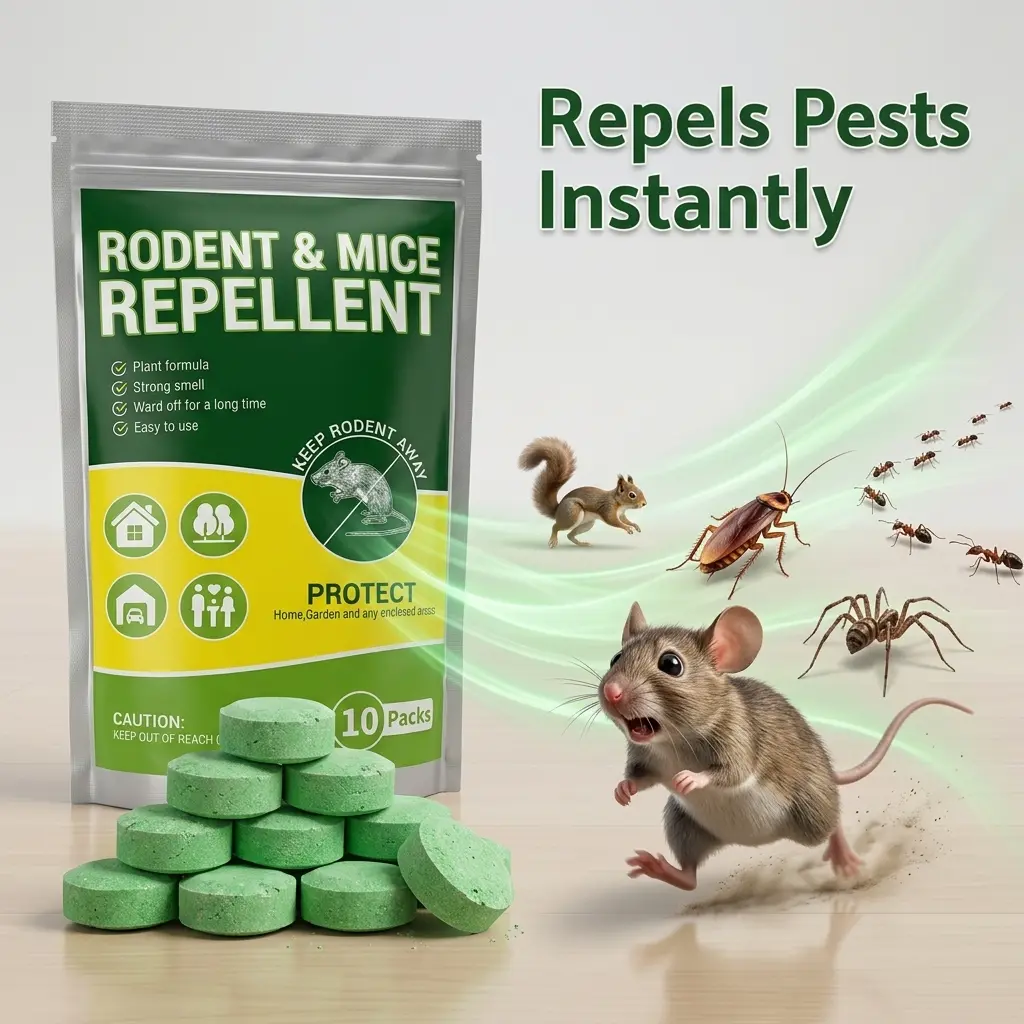 10-Pack High-Performance Peppermint Oil Mouse Repellent, Natural-Based User-Friendly Multi-Insect Deterrent (Roach, Spider, Peppermint) for Indoor & Outdoor Home Garden Use (Deters Rats, Ants, Squirrels), Insect Deterrent Multi-Insect, Peppermint Repellen
