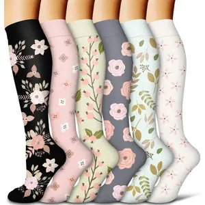 Compression Socks for Women and Men(6Pairs)-Best Support for Running,Knee High Stocking for Sports Running Travel Nurses