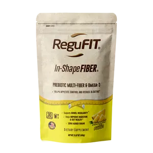 ReguFIT PREBIOTIC FIBER Supplement Pineapple flavor Promotes Optimum Digestive Regularity and healthy gut Fitness Edible Dietary Healthcare Natural
