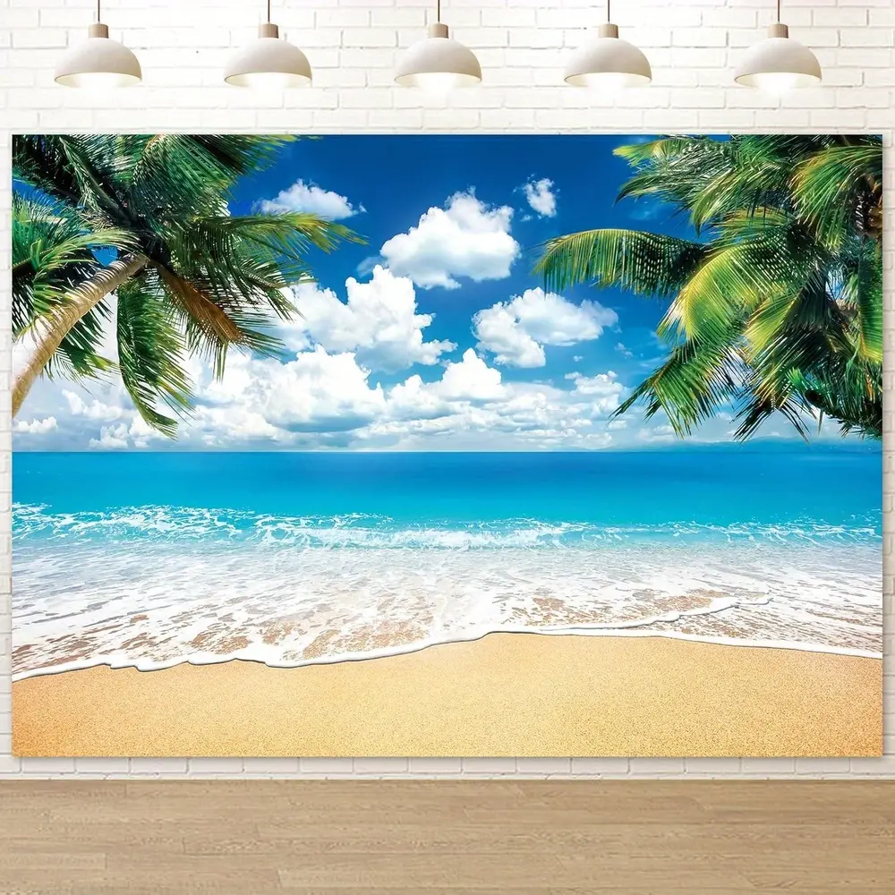 Large Hangable Vintage Animal-Print Hawaiian Beach Ocean Tapestry, Home Decor Supplies, Outdoor Tropical Party Backdrop for Indoor Decor & Photoshoot, Machine-Washable Reusable Cloth Fabric, Animals, Home Supplies
