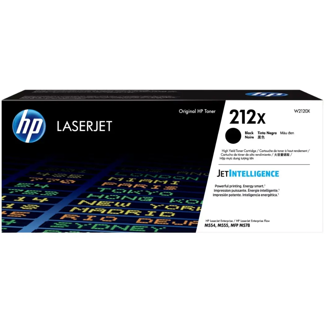 Original HP 212X High Yield Black Toner Cartridge, W2120X