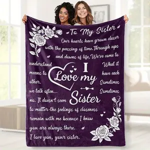 Best Sister Gifts - Sister Blankets for Birthday, Christmas, Valentine's Day-280GSM