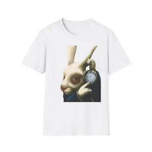 White Rabbit illustration Pocket Watch T-Shirt | Alice in Wonderland inspired