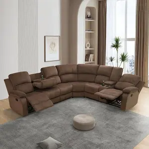 This set seamlessly combines a reclining sofa, a reclining loveseat, and a connecting wedge, offering ample seating for family and guests. Its sectional design allows for flexible placement in your living room.
